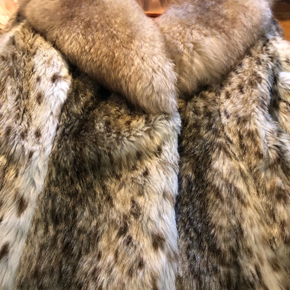 Tissavel of France Brown and Cream Fur Coat - Picture 7 of 7